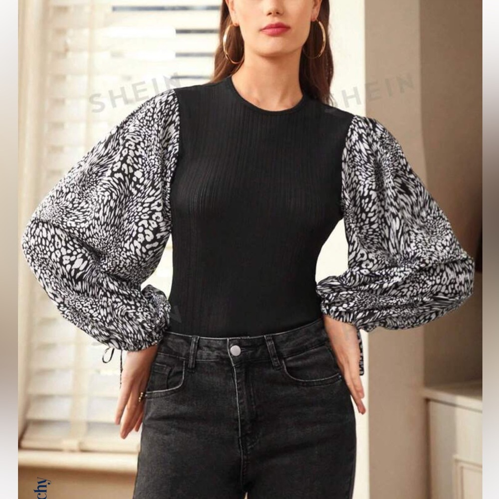 Lantern Sleeve Top